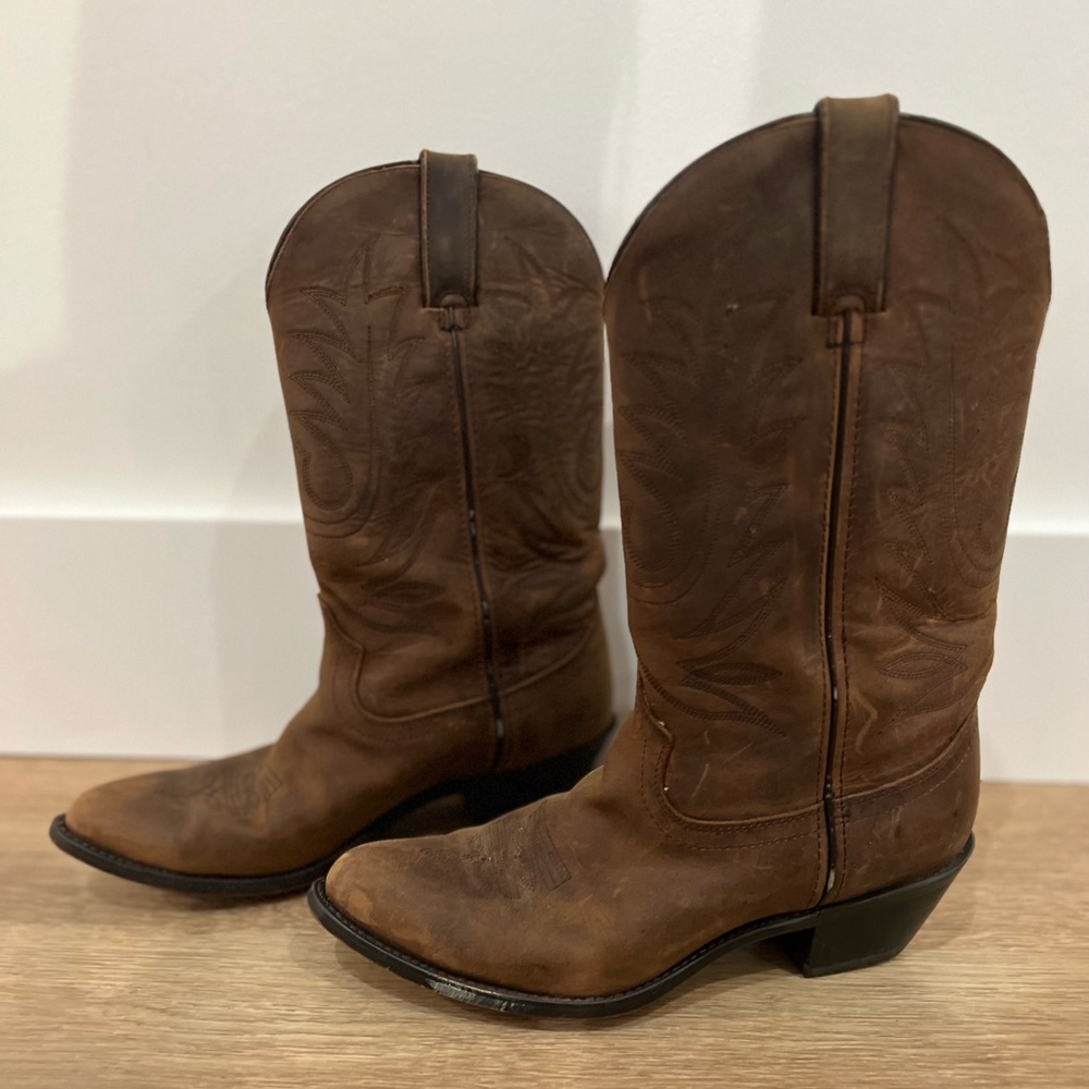 Durango Brown Leather Western Cowboy Boots